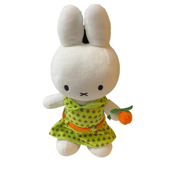 Miffy Tulip Flower Dress Bunny Rabbit Stuffed  Animal Plush Toy No.4561 - Picture 5 of 6